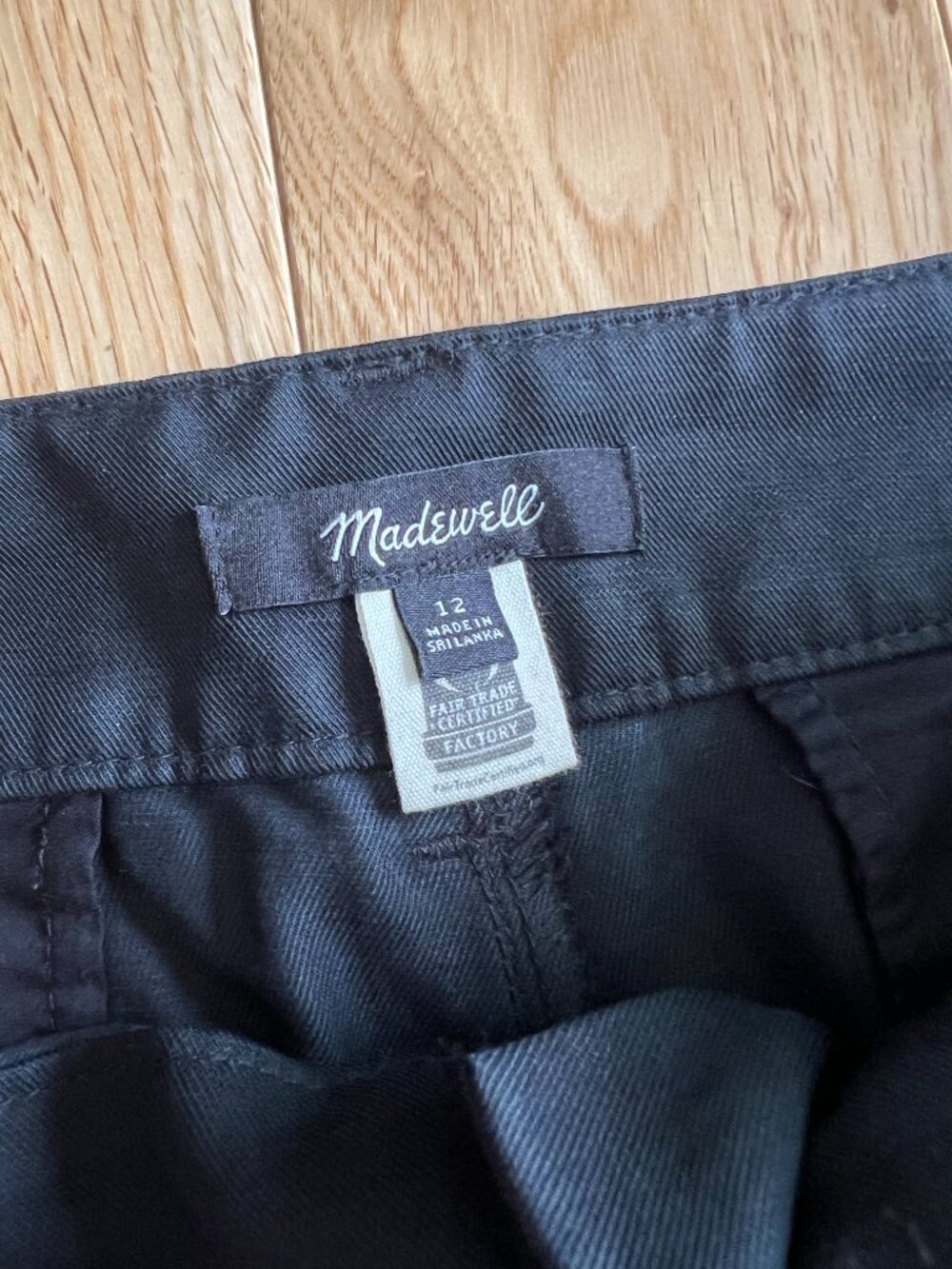Madewell The Harlow Wide Leg Trouser Pants Drapey Twill High Rise Black Size 12 - Picture 5 of 13